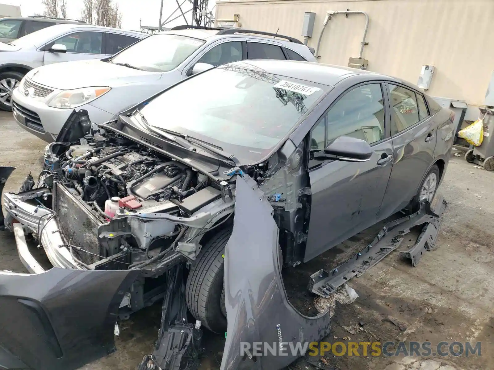 2 Photograph of a damaged car JTDKARFU0K3081958 TOYOTA PRIUS 2019