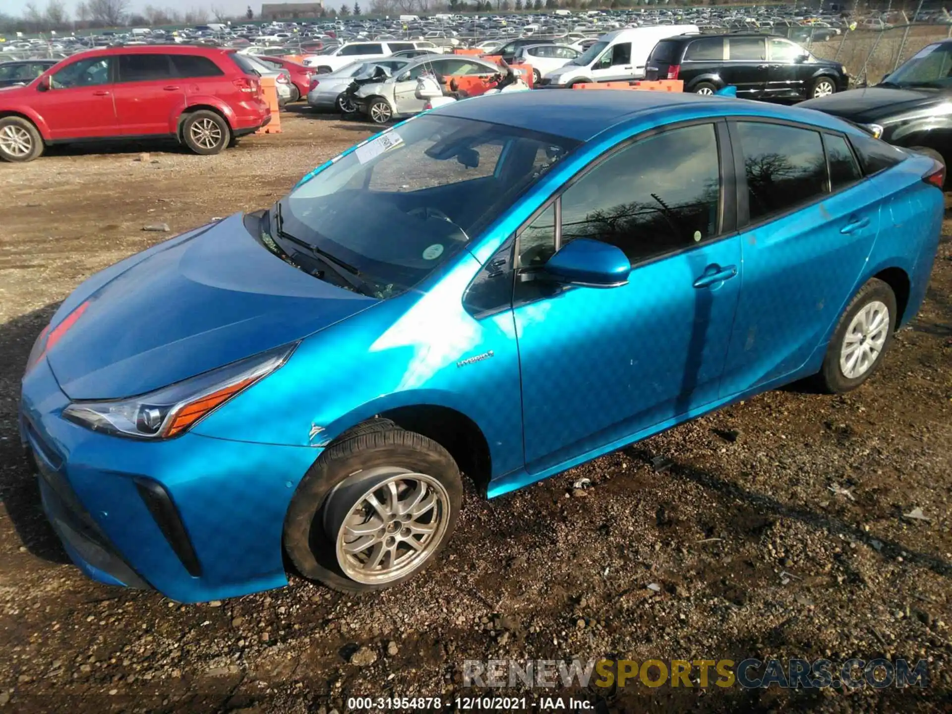 2 Photograph of a damaged car JTDKARFU0K3082737 TOYOTA PRIUS 2019