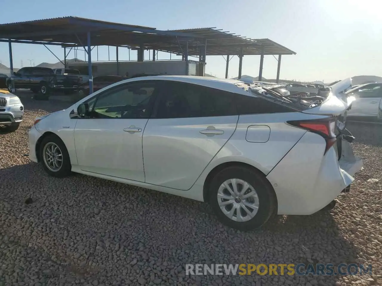 2 Photograph of a damaged car JTDKARFU0K3085153 TOYOTA PRIUS 2019