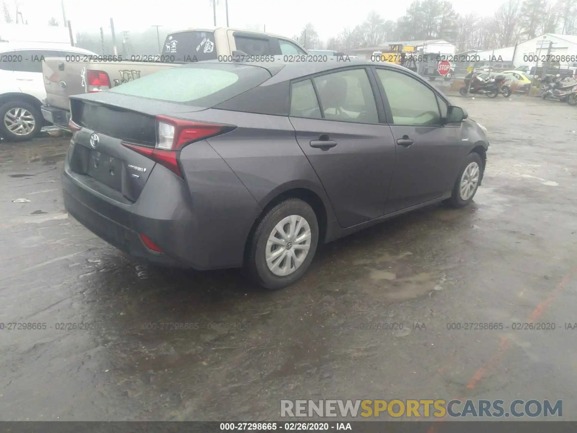 4 Photograph of a damaged car JTDKARFU0K3087825 TOYOTA PRIUS 2019