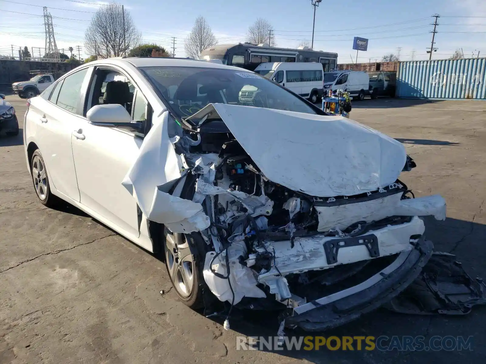 1 Photograph of a damaged car JTDKARFU0K3089753 TOYOTA PRIUS 2019