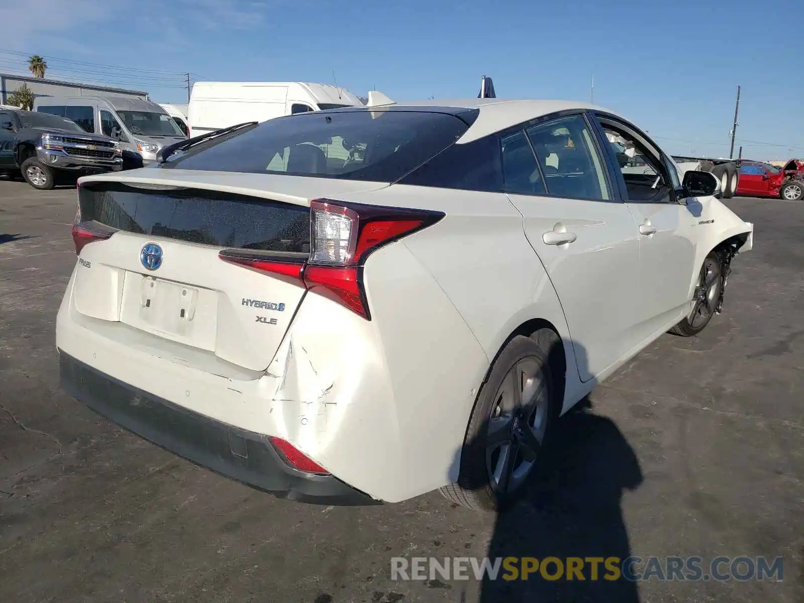 4 Photograph of a damaged car JTDKARFU0K3089753 TOYOTA PRIUS 2019