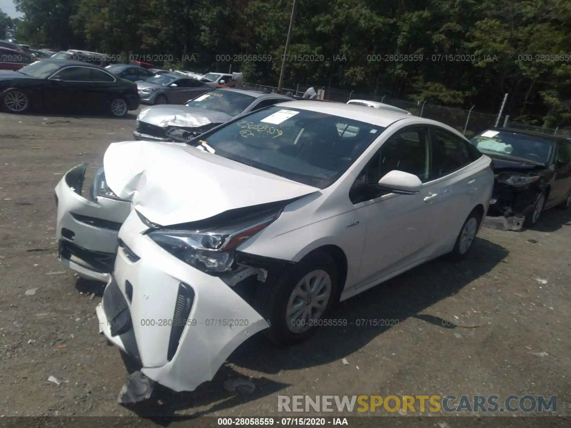 2 Photograph of a damaged car JTDKARFU0K3089767 TOYOTA PRIUS 2019