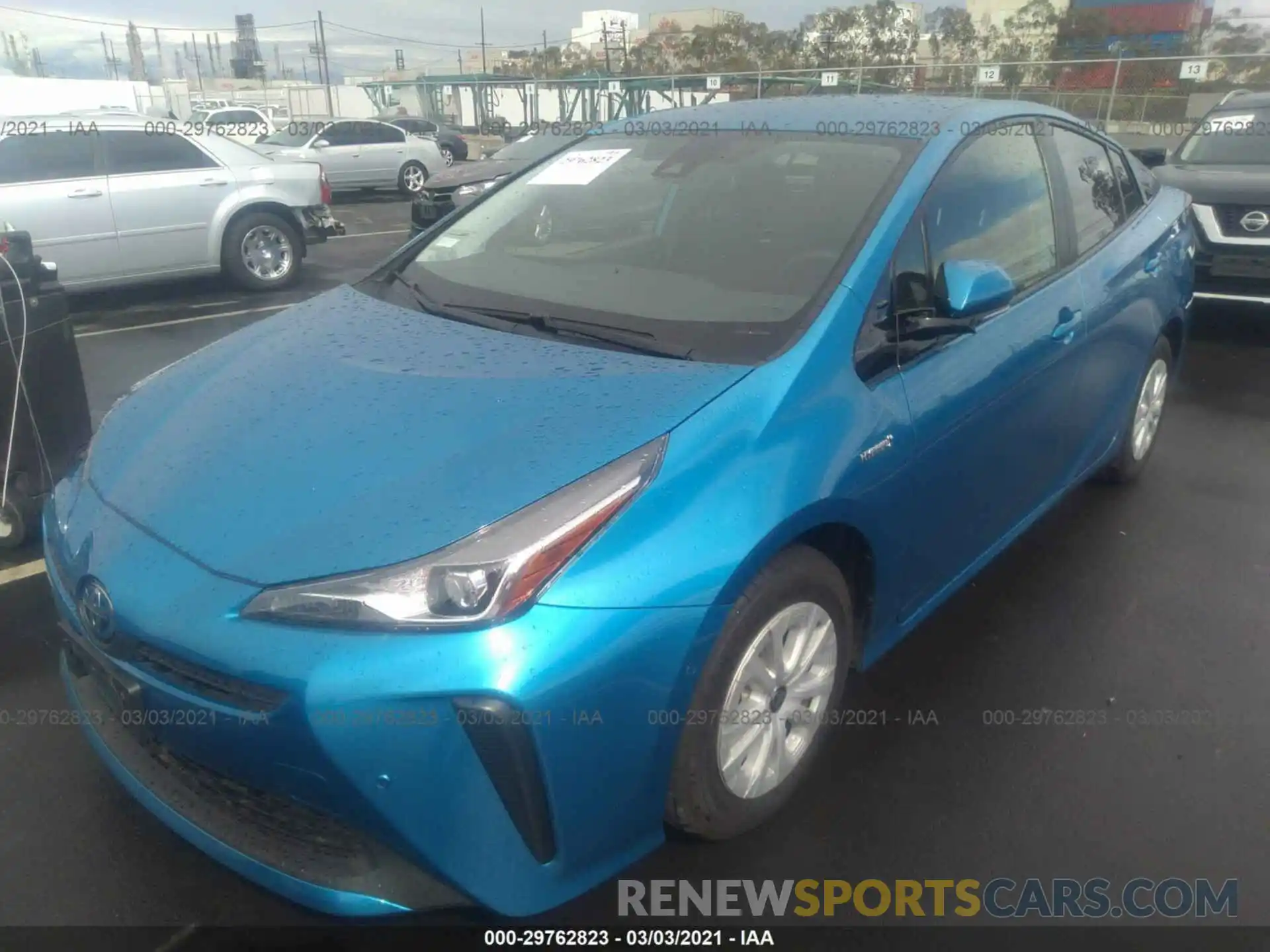 2 Photograph of a damaged car JTDKARFU0K3090658 TOYOTA PRIUS 2019