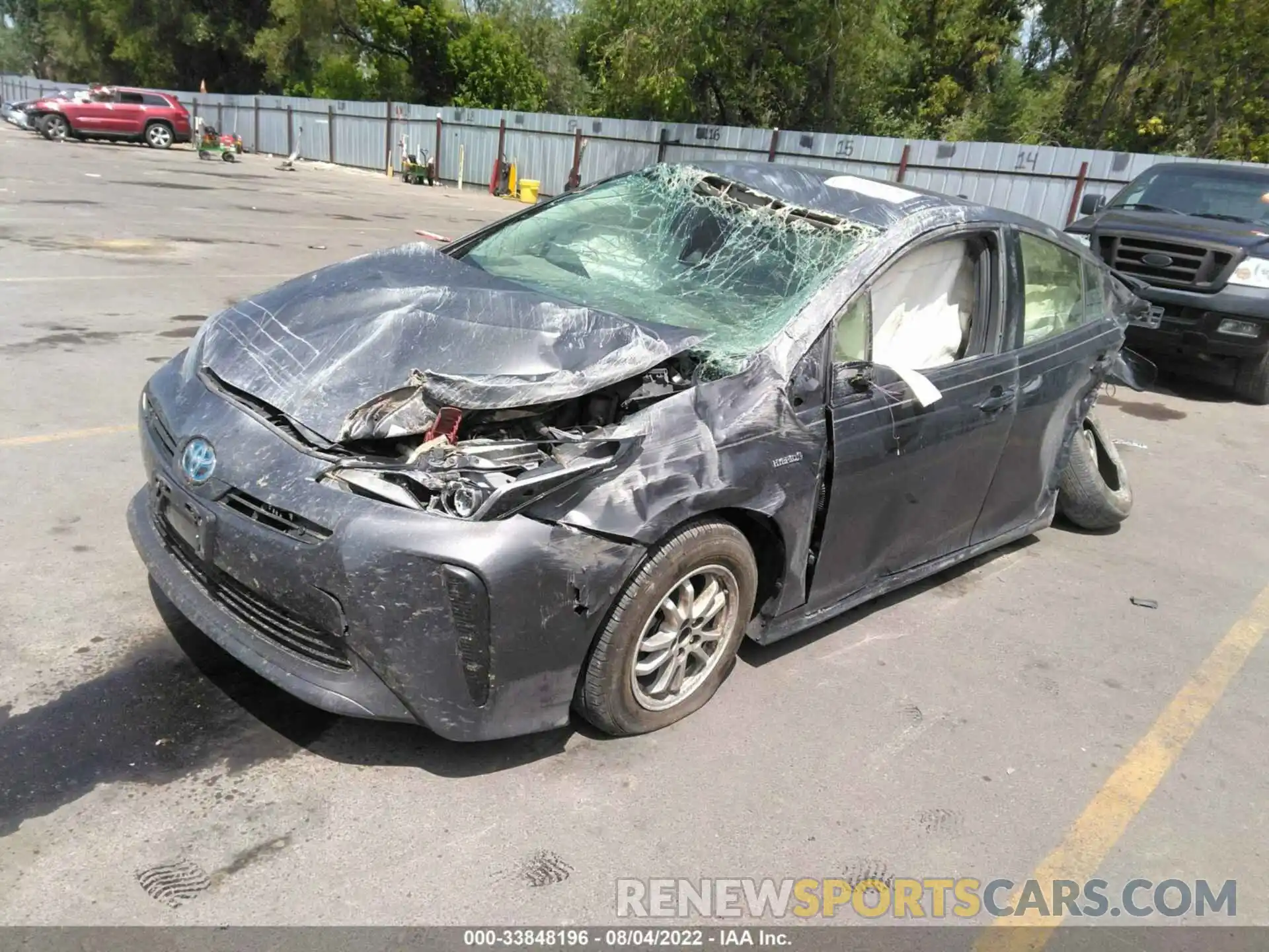 2 Photograph of a damaged car JTDKARFU0K3092040 TOYOTA PRIUS 2019