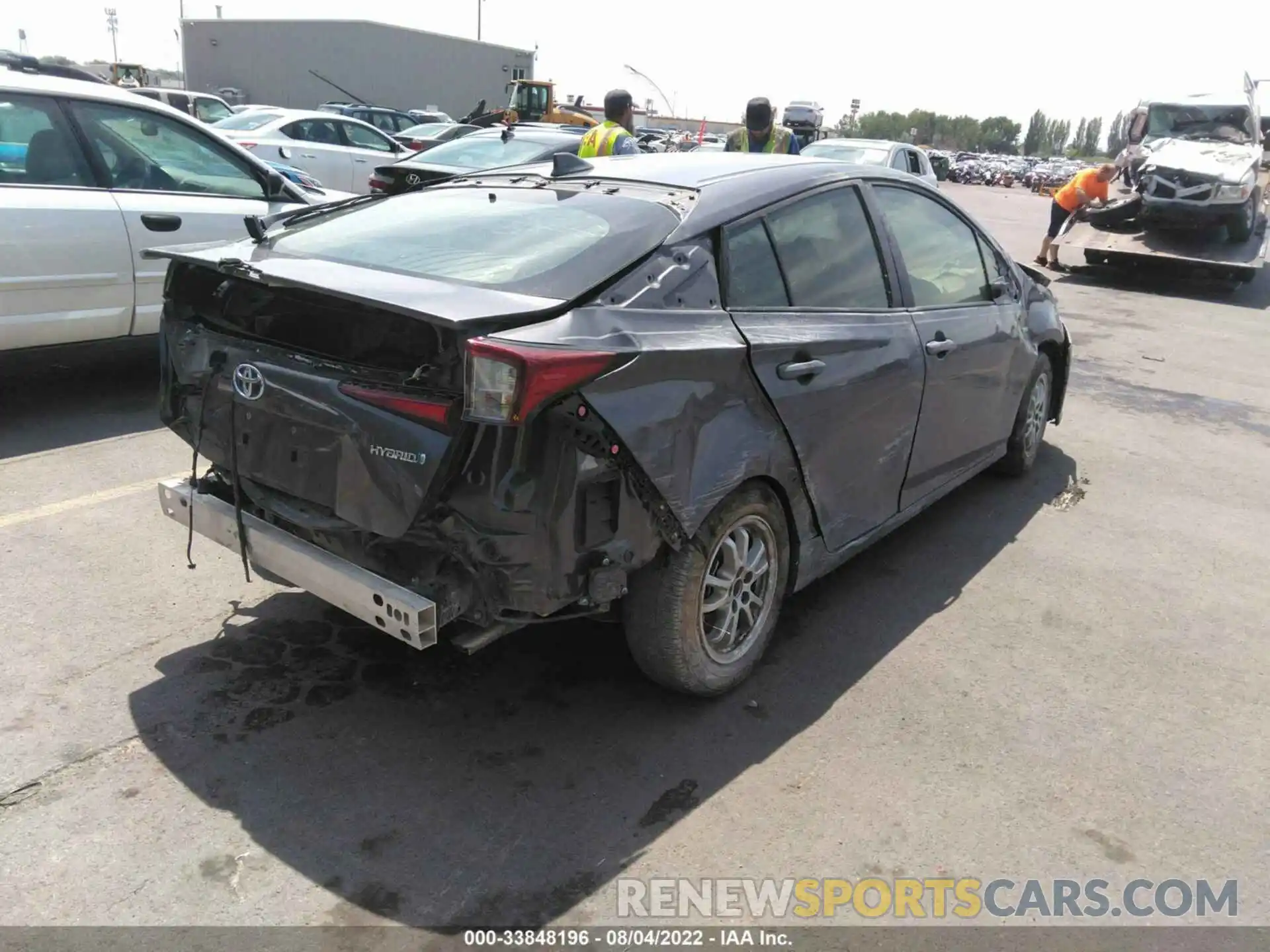 4 Photograph of a damaged car JTDKARFU0K3092040 TOYOTA PRIUS 2019