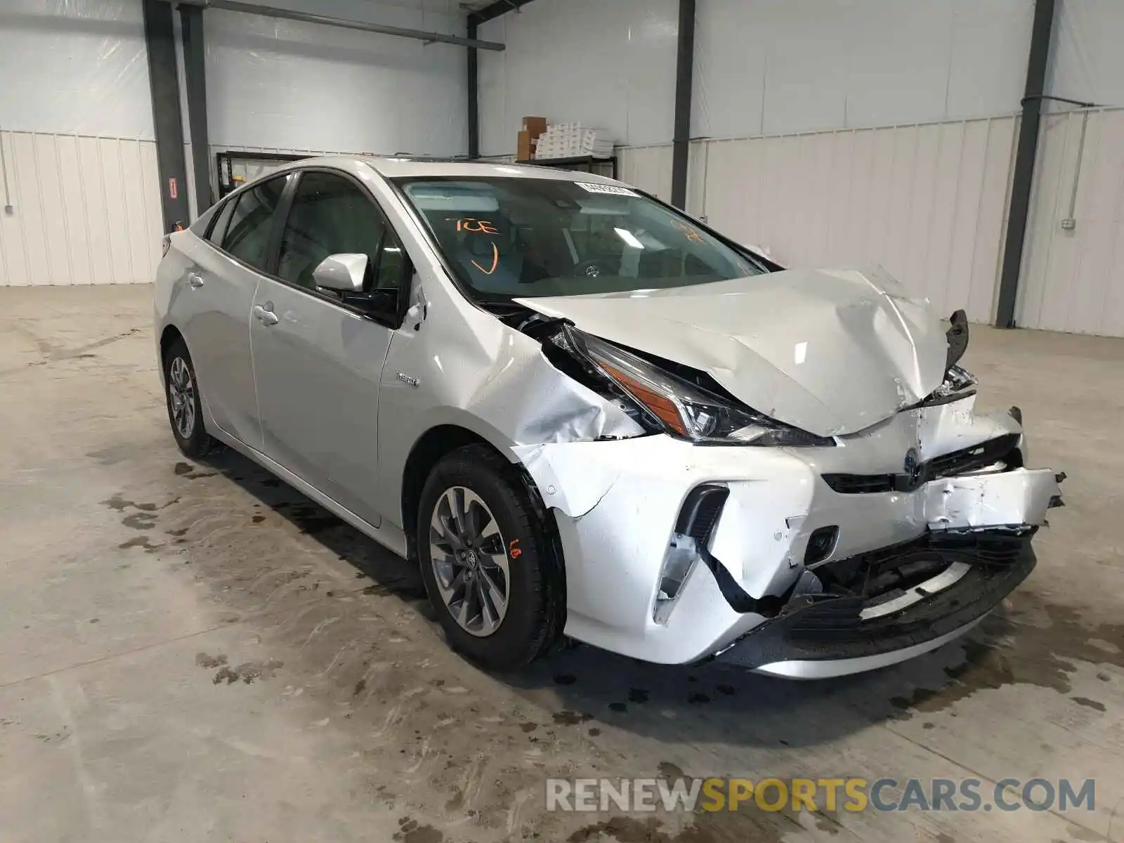 1 Photograph of a damaged car JTDKARFU0K3095746 TOYOTA PRIUS 2019