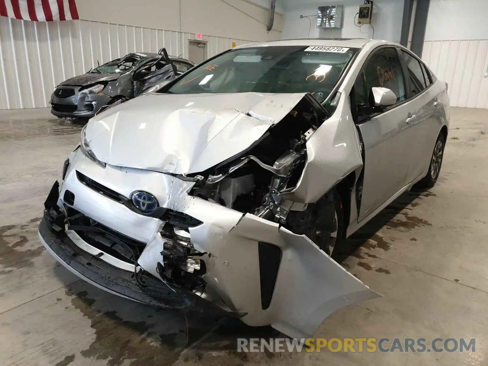 2 Photograph of a damaged car JTDKARFU0K3095746 TOYOTA PRIUS 2019