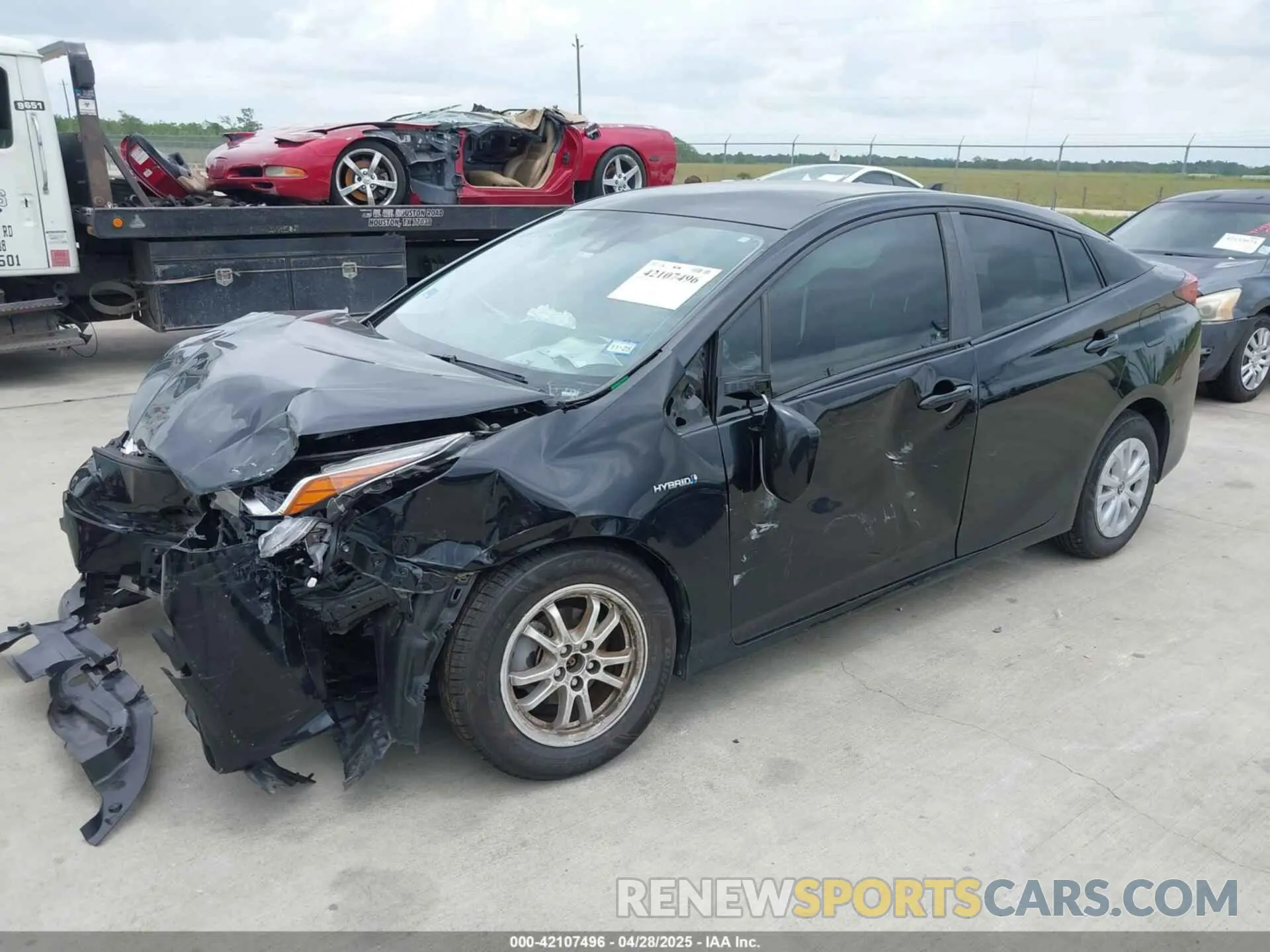 2 Photograph of a damaged car JTDKARFU0K3095844 TOYOTA PRIUS 2019