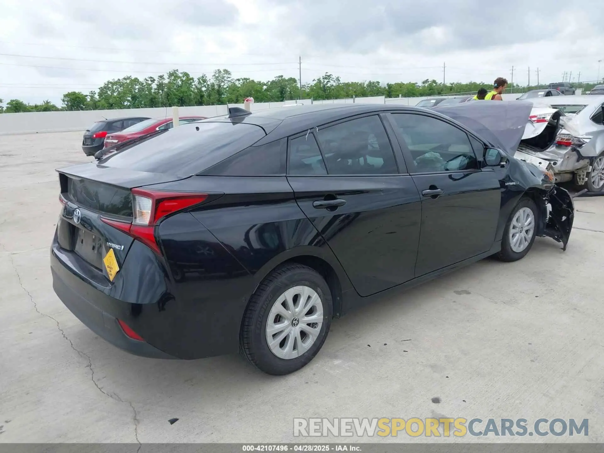 4 Photograph of a damaged car JTDKARFU0K3095844 TOYOTA PRIUS 2019