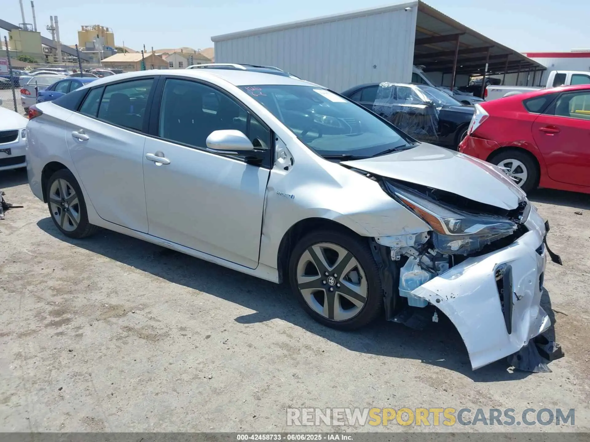 1 Photograph of a damaged car JTDKARFU0K3102629 TOYOTA PRIUS 2019