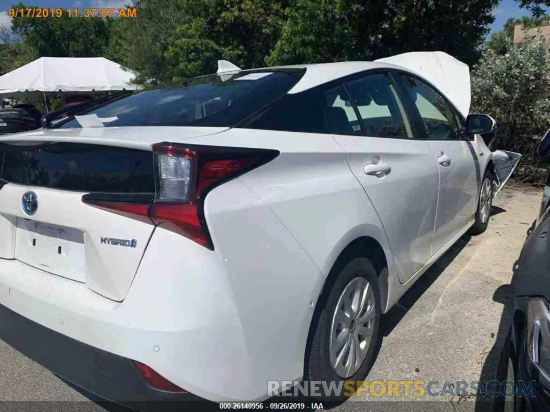 14 Photograph of a damaged car JTDKARFU1K3070645 TOYOTA PRIUS 2019