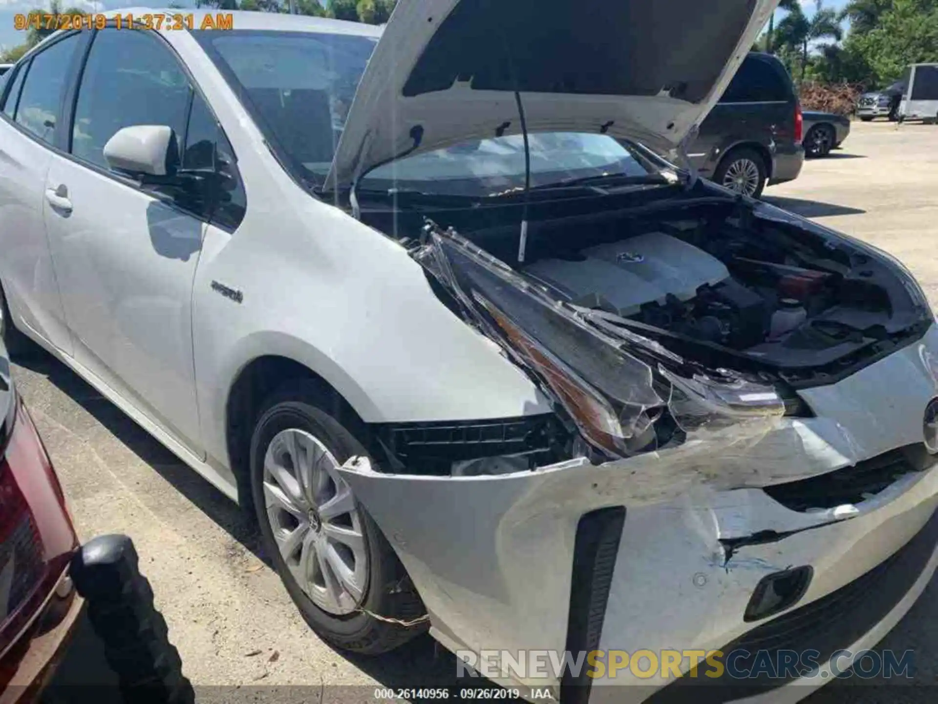 17 Photograph of a damaged car JTDKARFU1K3070645 TOYOTA PRIUS 2019