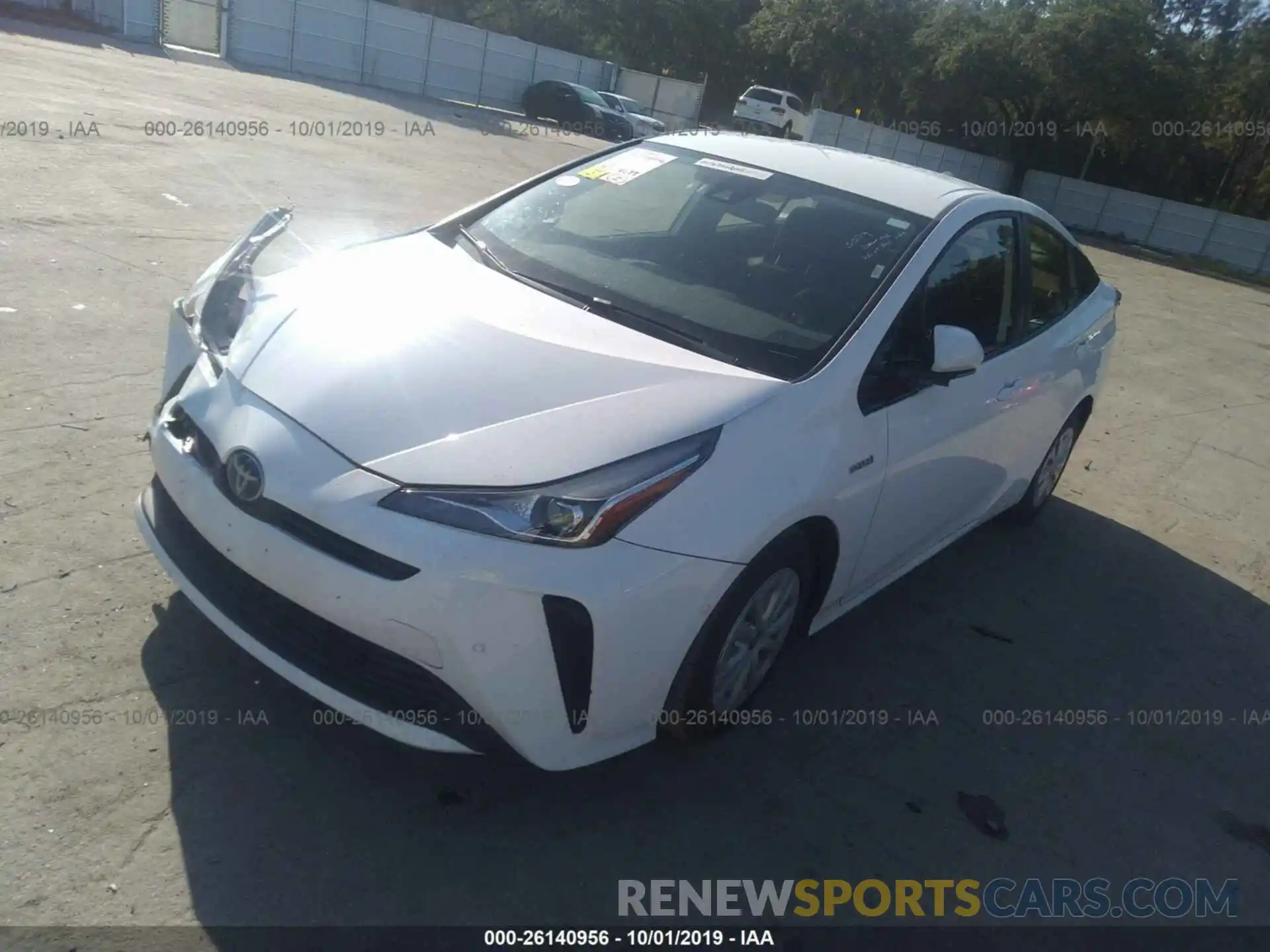 2 Photograph of a damaged car JTDKARFU1K3070645 TOYOTA PRIUS 2019