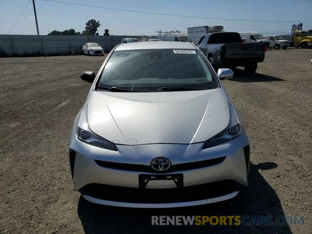 5 Photograph of a damaged car JTDKARFU1K3070970 TOYOTA PRIUS 2019