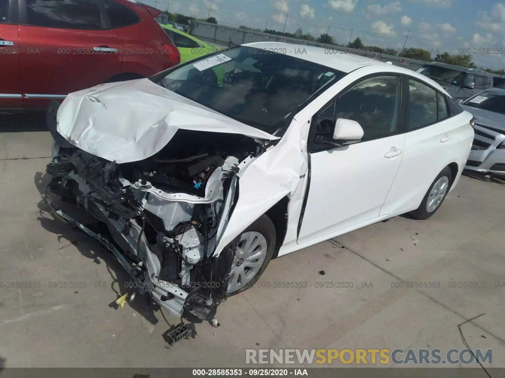 2 Photograph of a damaged car JTDKARFU1K3072914 TOYOTA PRIUS 2019