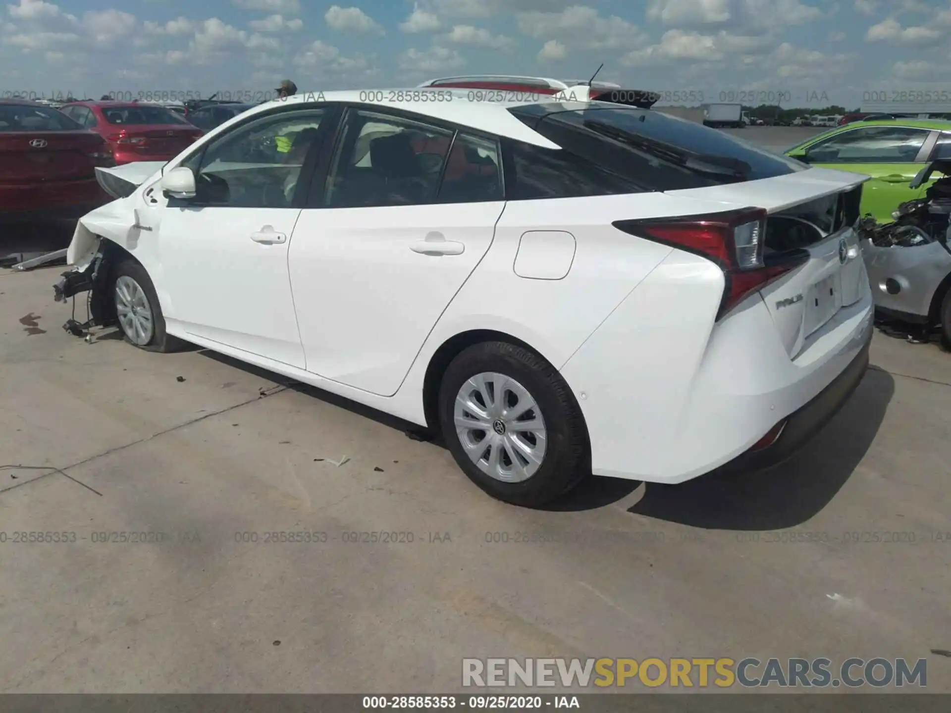 3 Photograph of a damaged car JTDKARFU1K3072914 TOYOTA PRIUS 2019