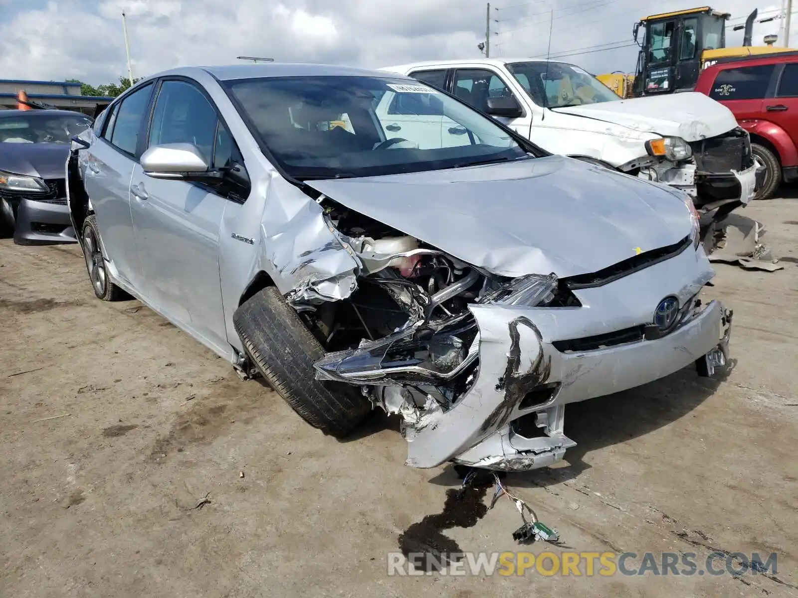 1 Photograph of a damaged car JTDKARFU1K3073304 TOYOTA PRIUS 2019