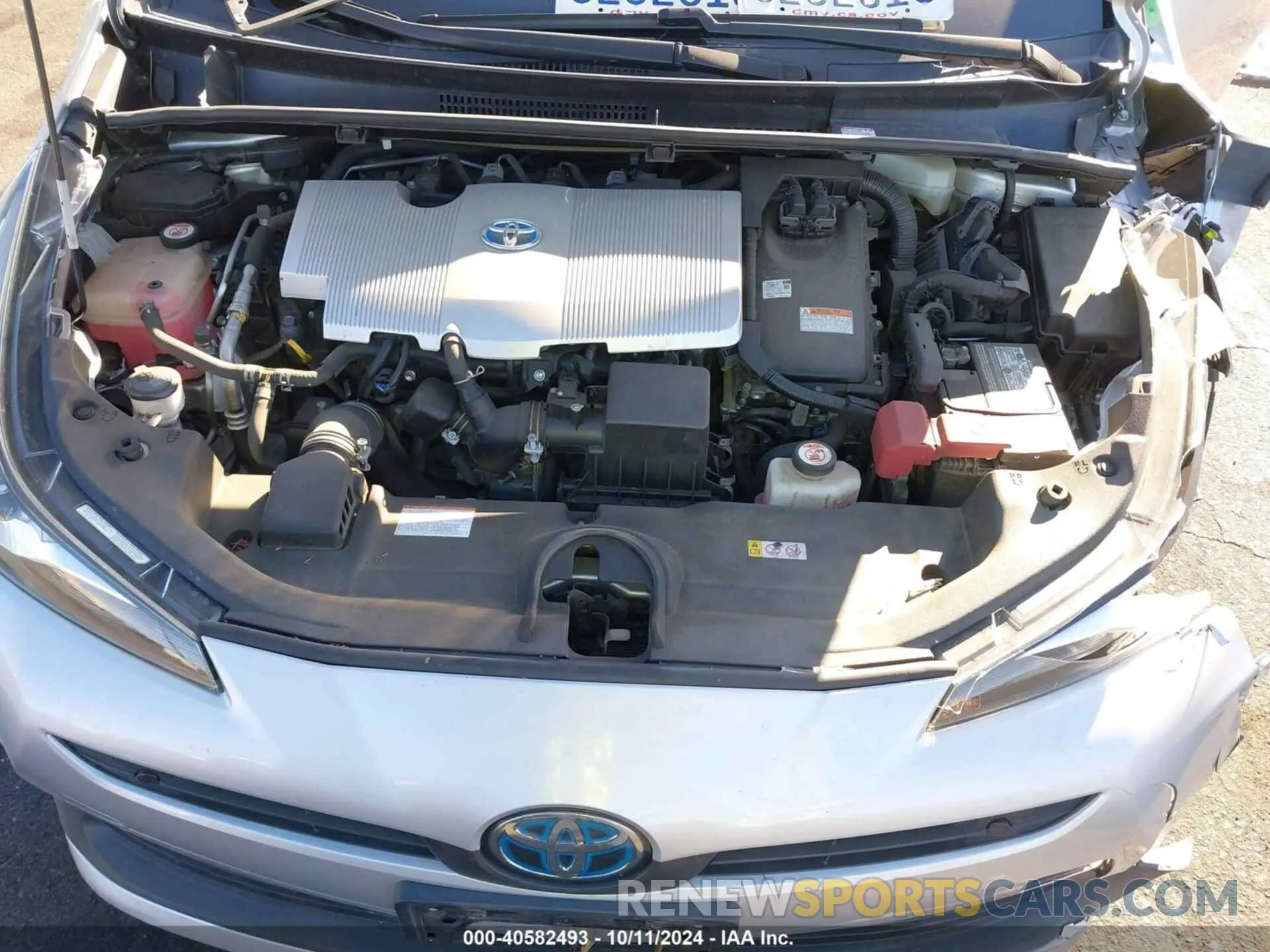 10 Photograph of a damaged car JTDKARFU1K3074386 TOYOTA PRIUS 2019