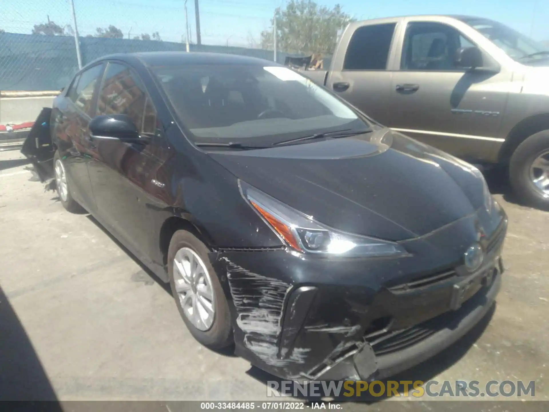 1 Photograph of a damaged car JTDKARFU1K3076218 TOYOTA PRIUS 2019