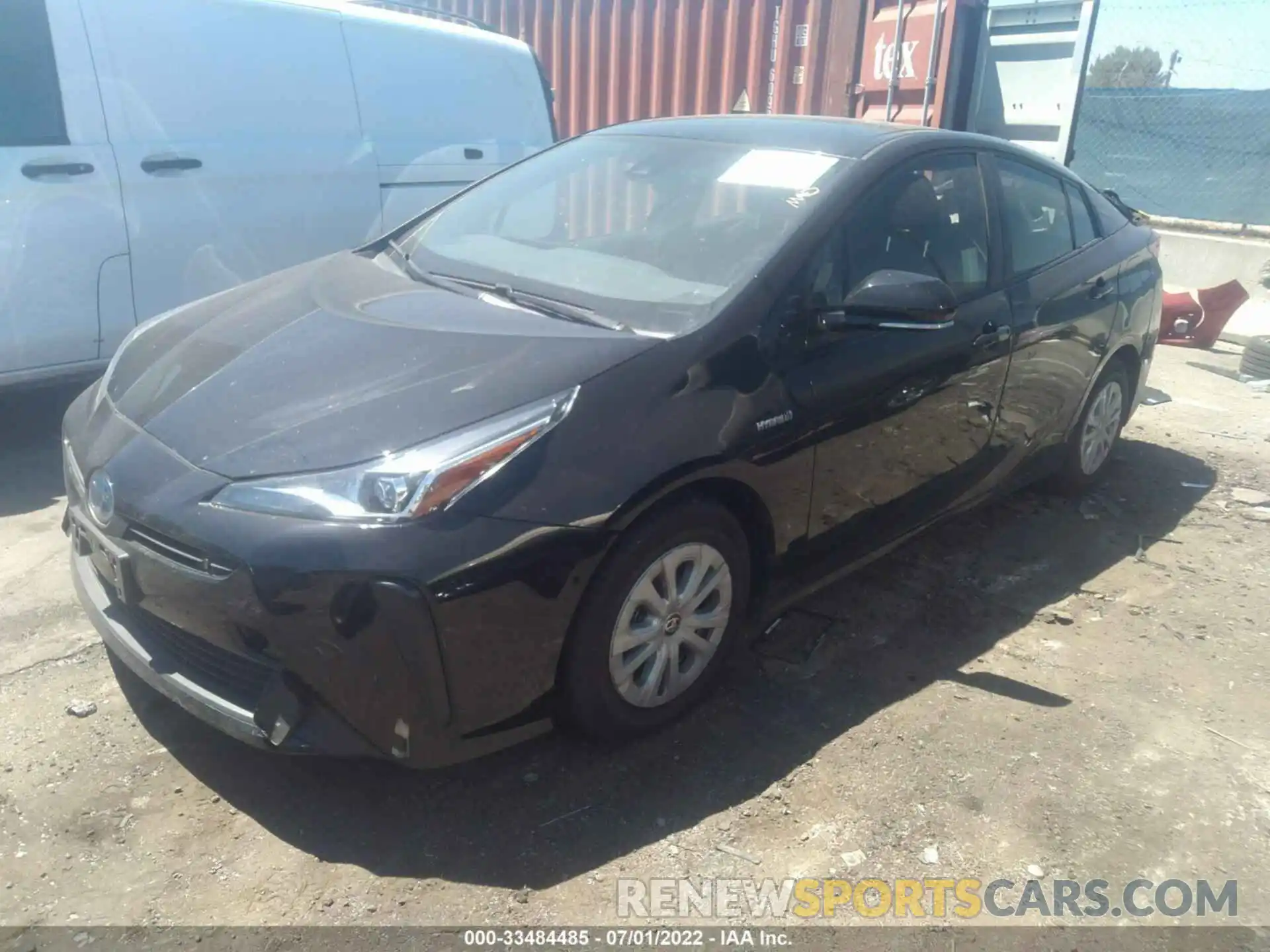 2 Photograph of a damaged car JTDKARFU1K3076218 TOYOTA PRIUS 2019