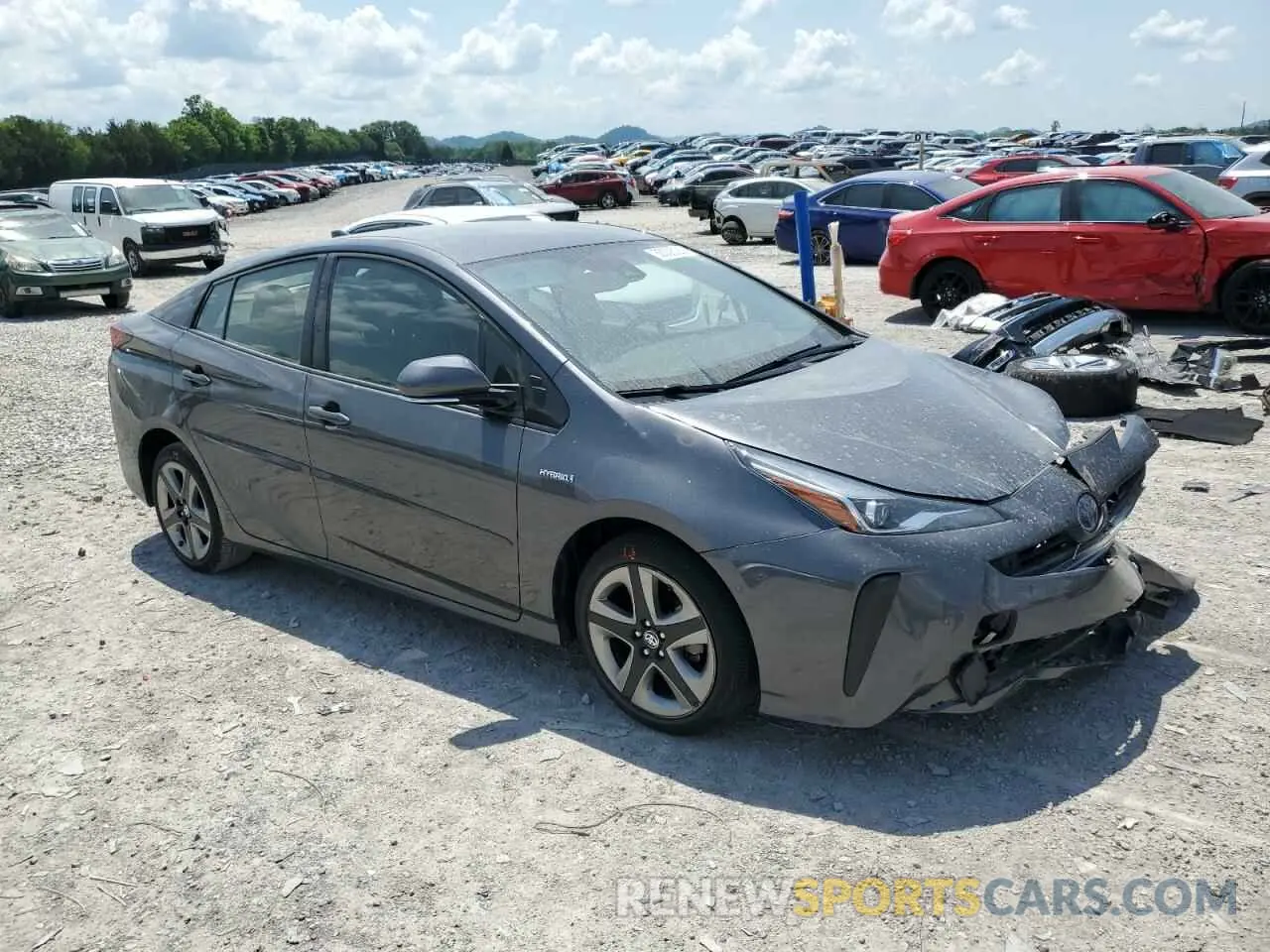 4 Photograph of a damaged car JTDKARFU1K3079216 TOYOTA PRIUS 2019