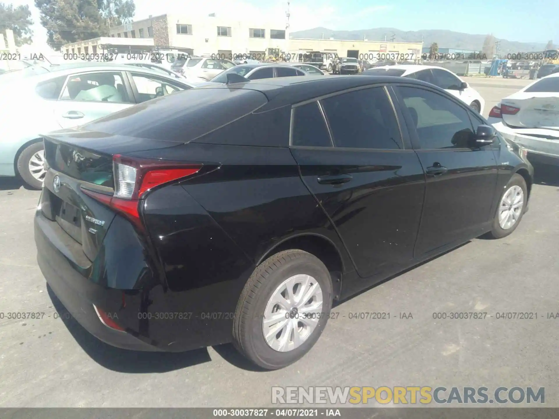 4 Photograph of a damaged car JTDKARFU1K3084125 TOYOTA PRIUS 2019