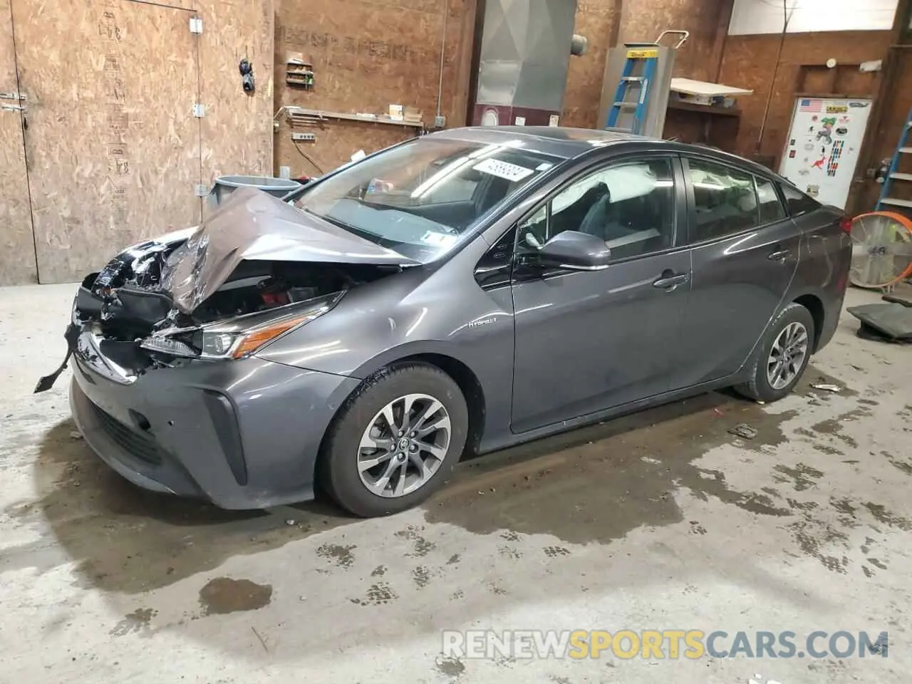 1 Photograph of a damaged car JTDKARFU1K3084738 TOYOTA PRIUS 2019