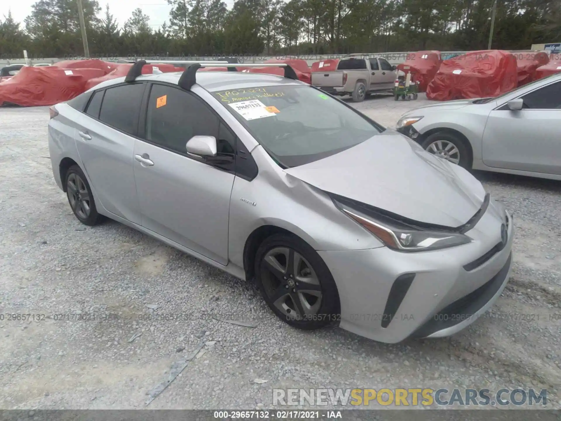 1 Photograph of a damaged car JTDKARFU1K3085517 TOYOTA PRIUS 2019