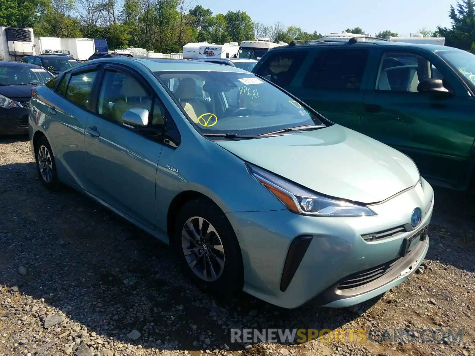 1 Photograph of a damaged car JTDKARFU1K3086019 TOYOTA PRIUS 2019