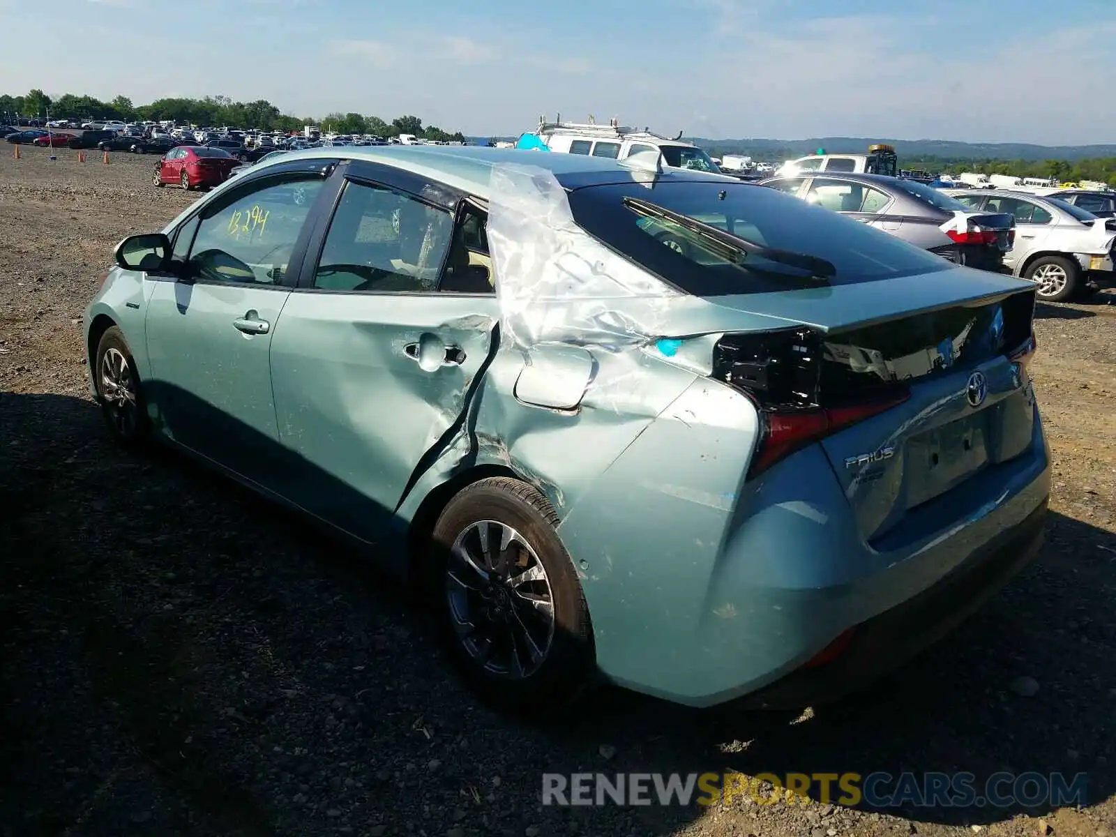 3 Photograph of a damaged car JTDKARFU1K3086019 TOYOTA PRIUS 2019