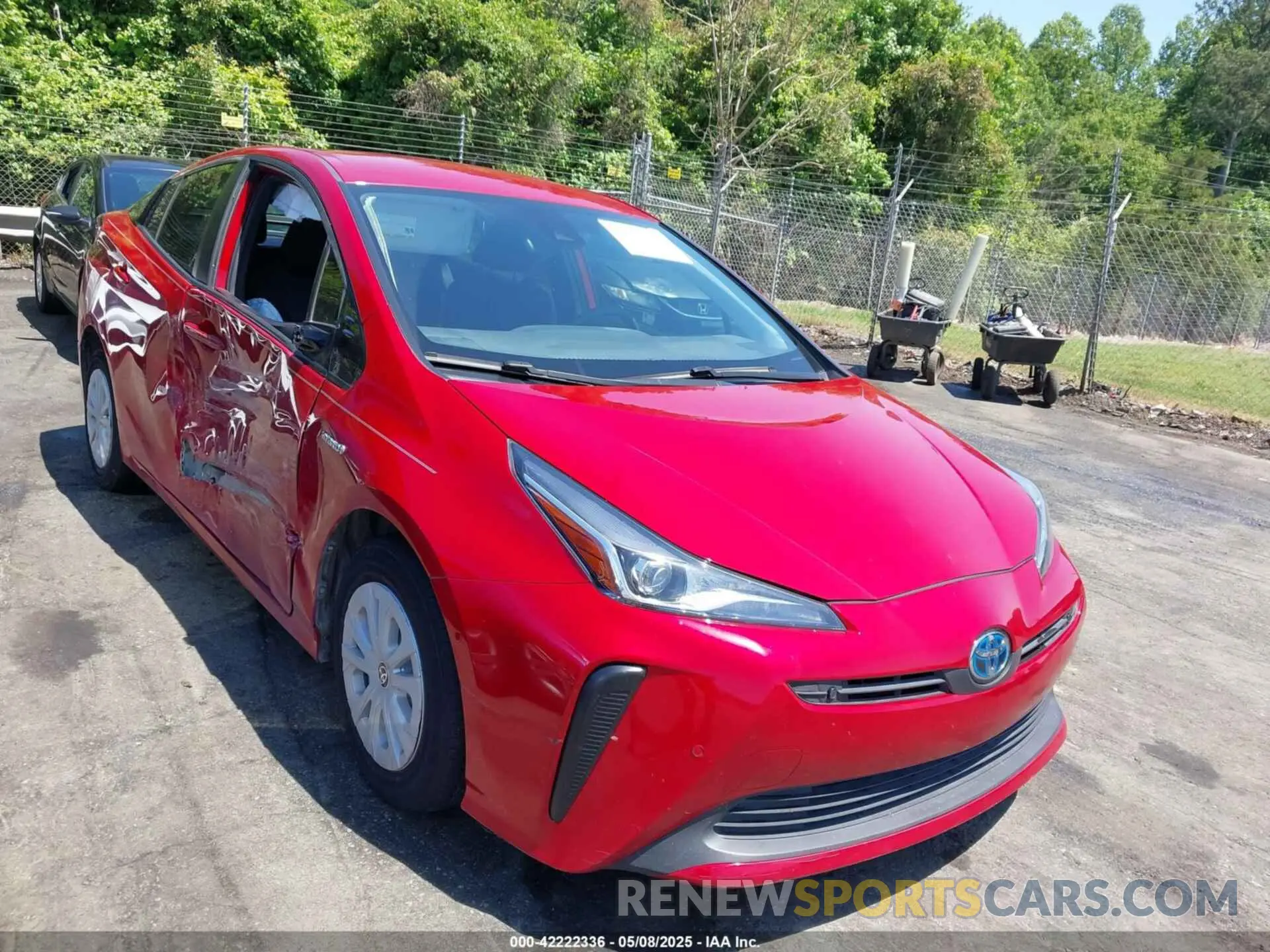 1 Photograph of a damaged car JTDKARFU1K3086702 TOYOTA PRIUS 2019