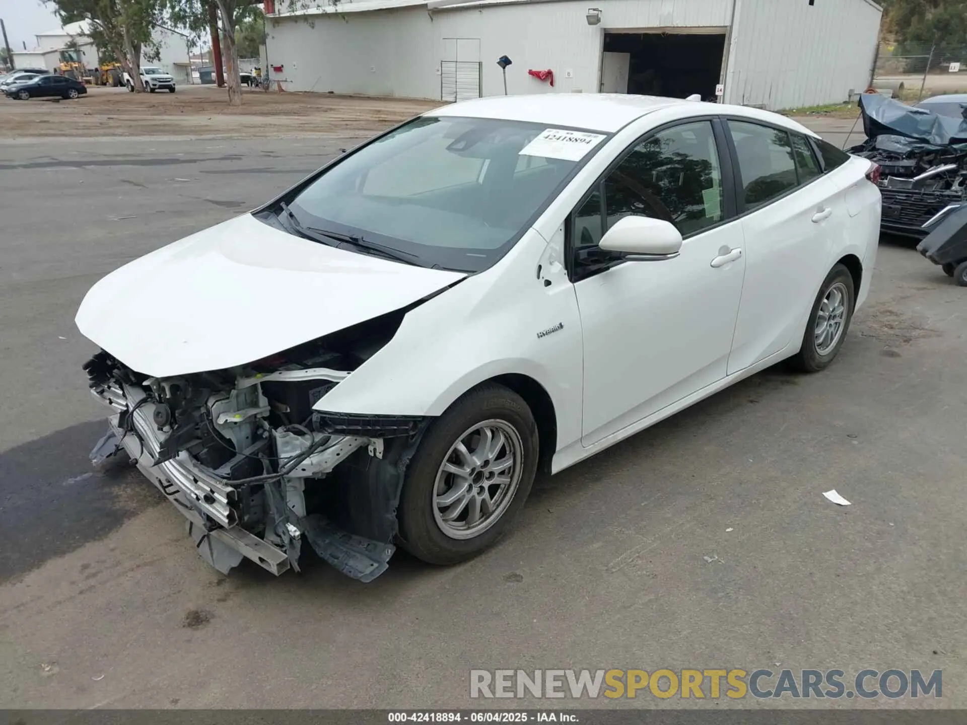 2 Photograph of a damaged car JTDKARFU1K3086859 TOYOTA PRIUS 2019