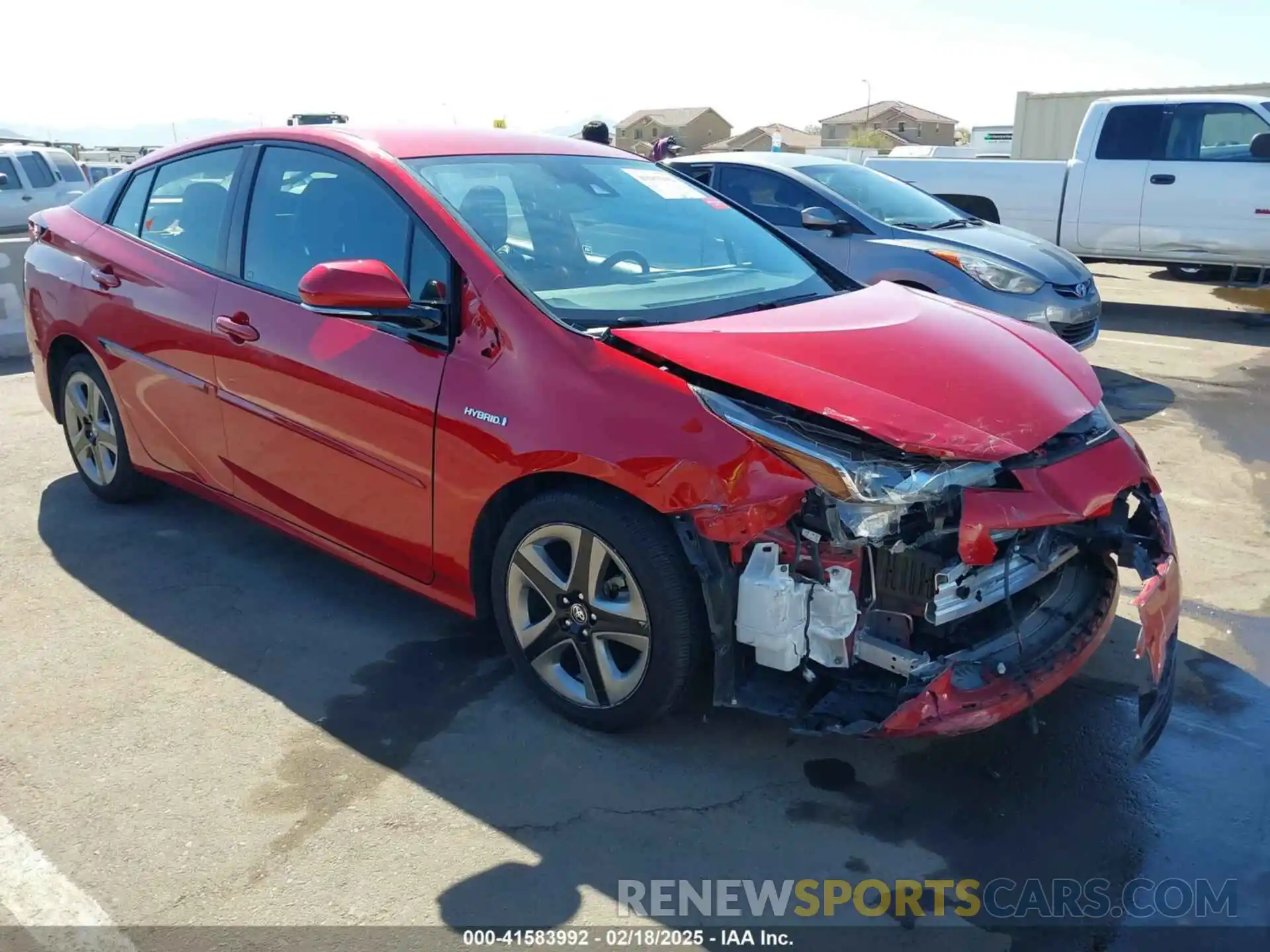 1 Photograph of a damaged car JTDKARFU1K3087249 TOYOTA PRIUS 2019