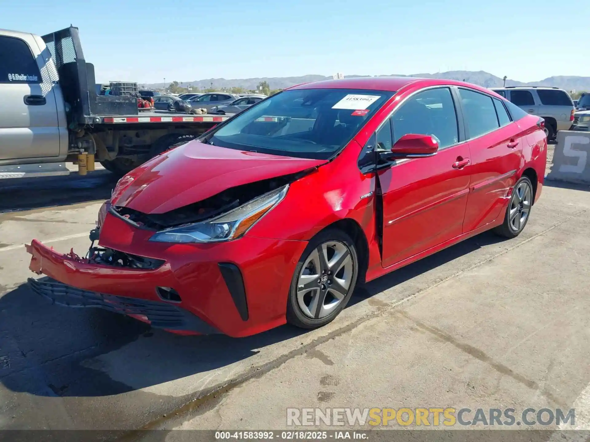 2 Photograph of a damaged car JTDKARFU1K3087249 TOYOTA PRIUS 2019