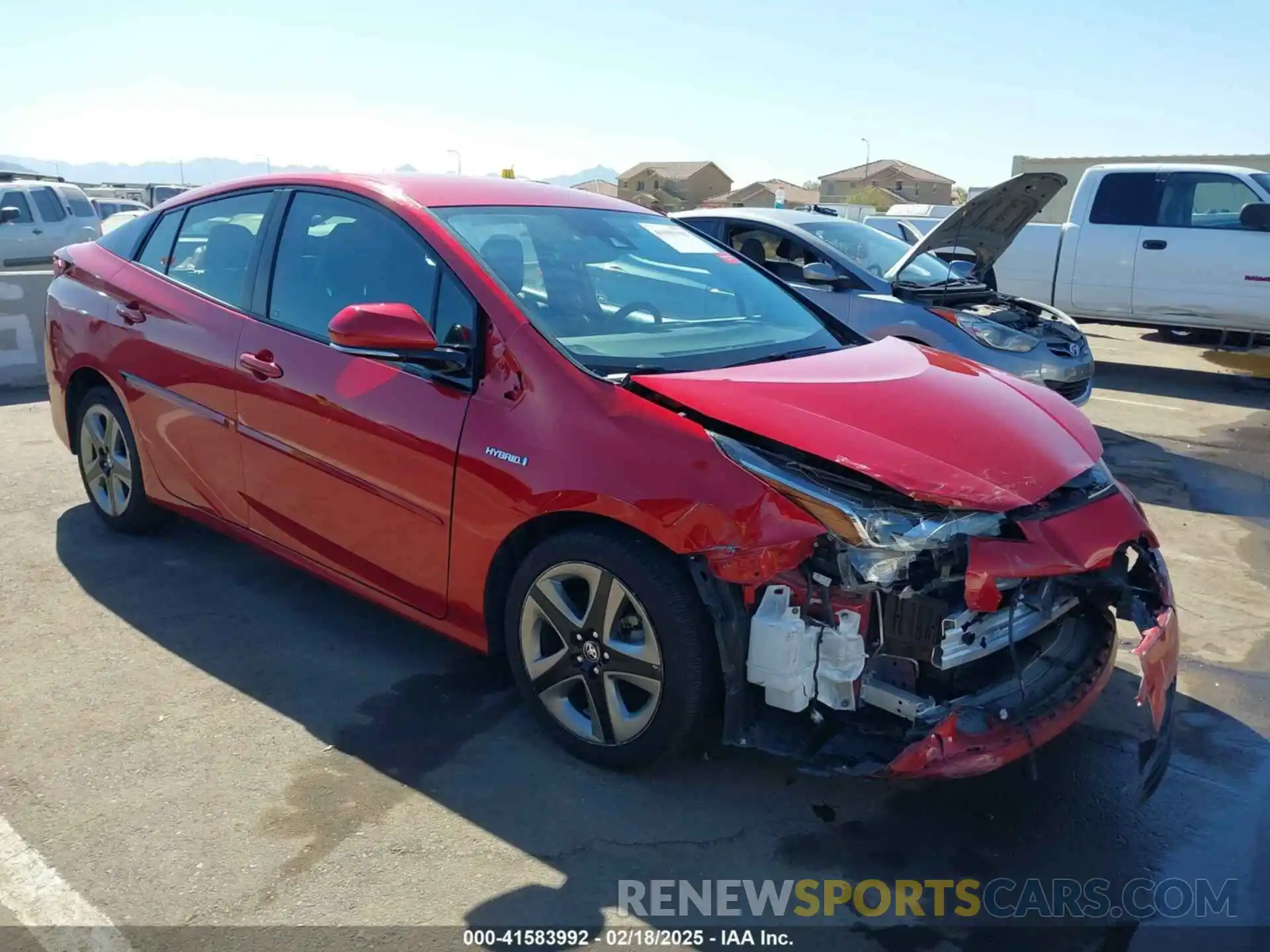 6 Photograph of a damaged car JTDKARFU1K3087249 TOYOTA PRIUS 2019