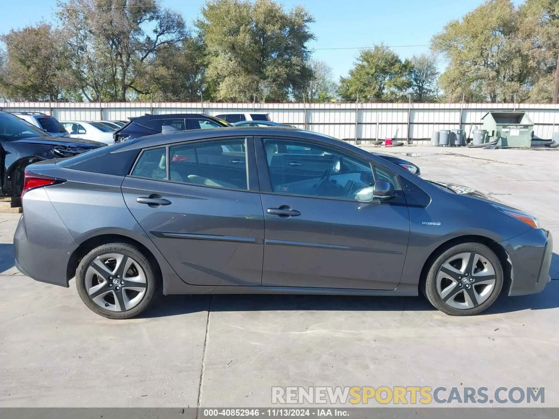 13 Photograph of a damaged car JTDKARFU1K3087428 TOYOTA PRIUS 2019