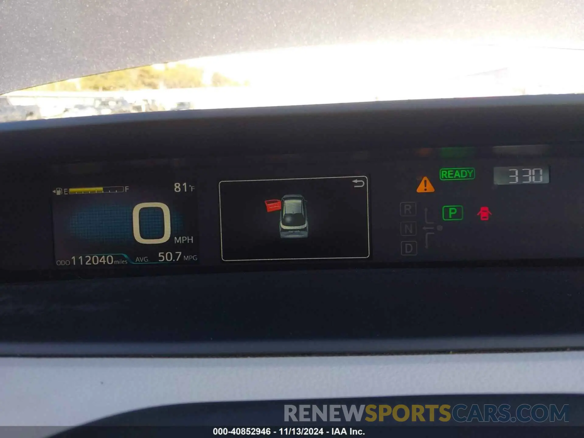 15 Photograph of a damaged car JTDKARFU1K3087428 TOYOTA PRIUS 2019
