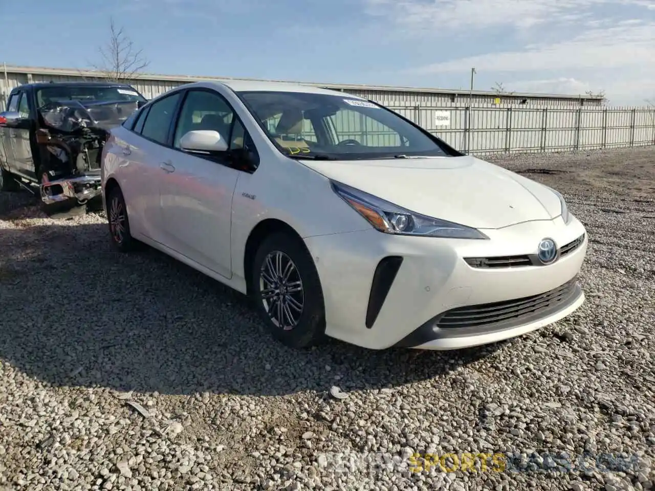 1 Photograph of a damaged car JTDKARFU1K3089504 TOYOTA PRIUS 2019