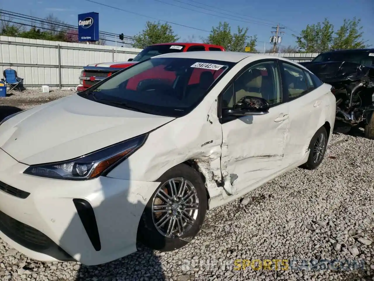 9 Photograph of a damaged car JTDKARFU1K3089504 TOYOTA PRIUS 2019