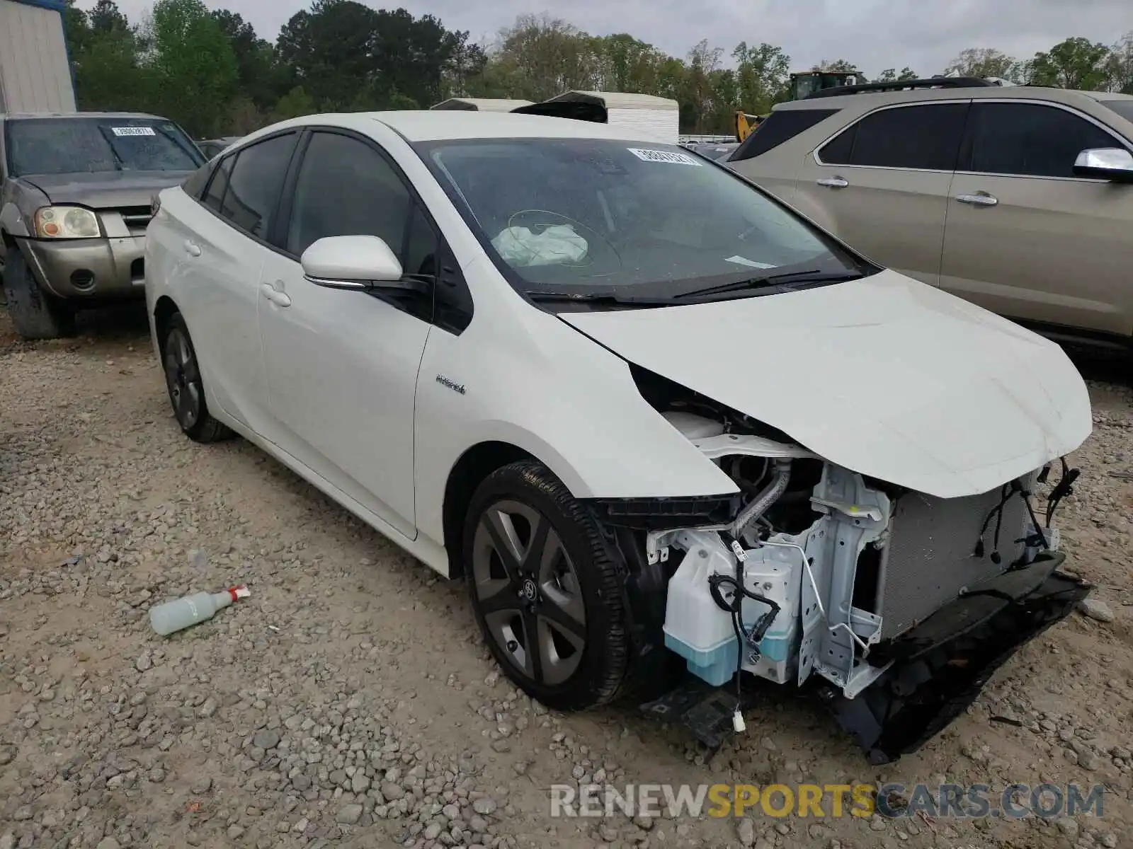 1 Photograph of a damaged car JTDKARFU1K3089728 TOYOTA PRIUS 2019