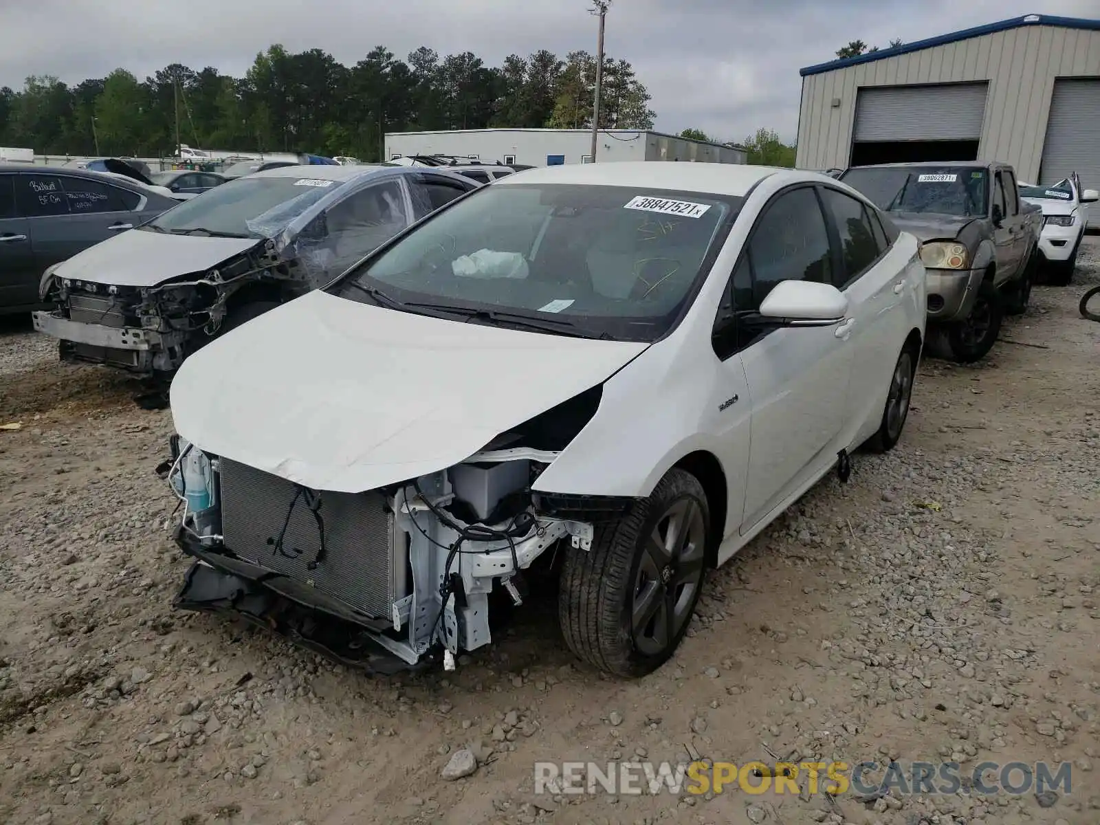 2 Photograph of a damaged car JTDKARFU1K3089728 TOYOTA PRIUS 2019