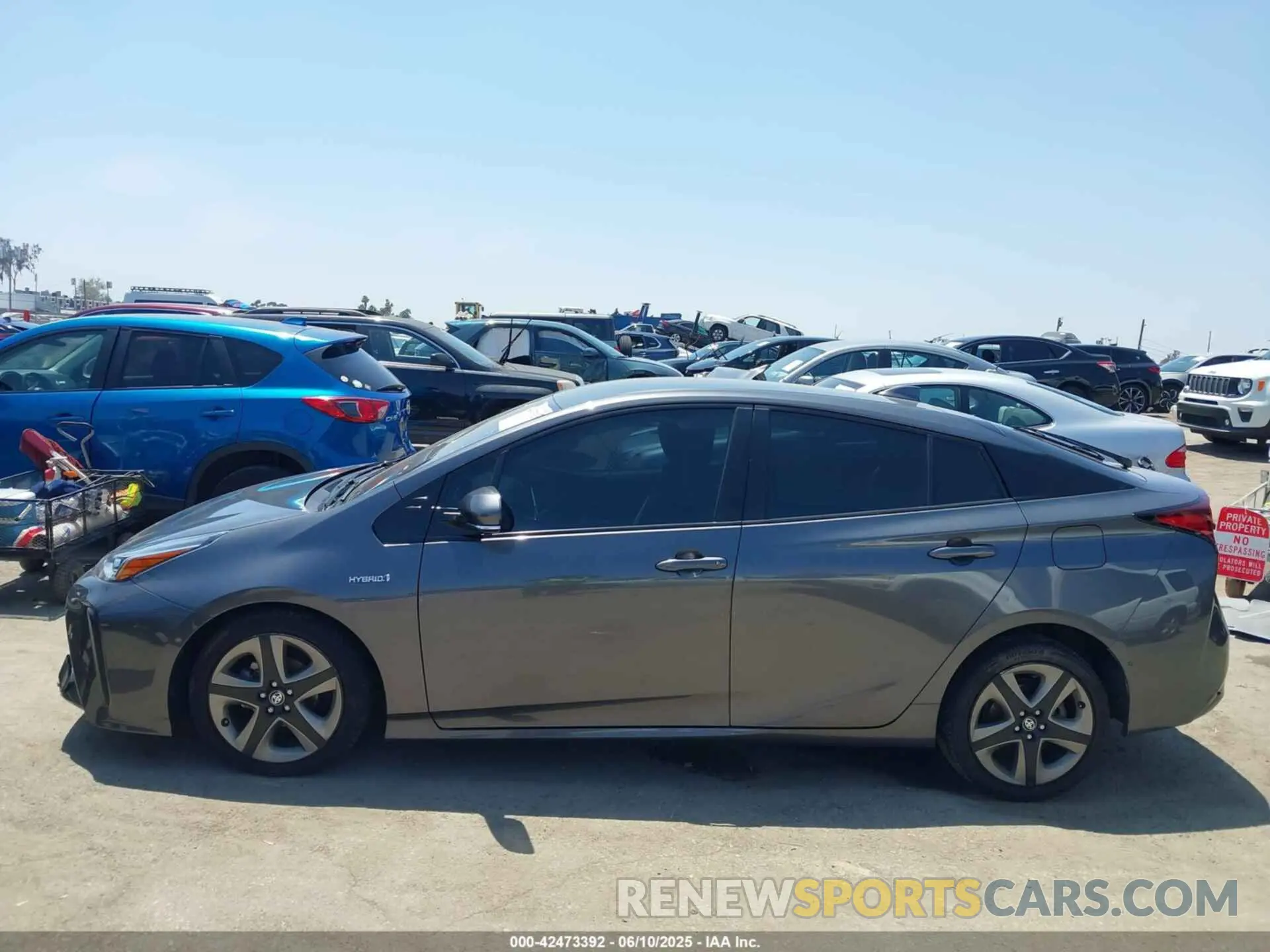 14 Photograph of a damaged car JTDKARFU1K3091222 TOYOTA PRIUS 2019