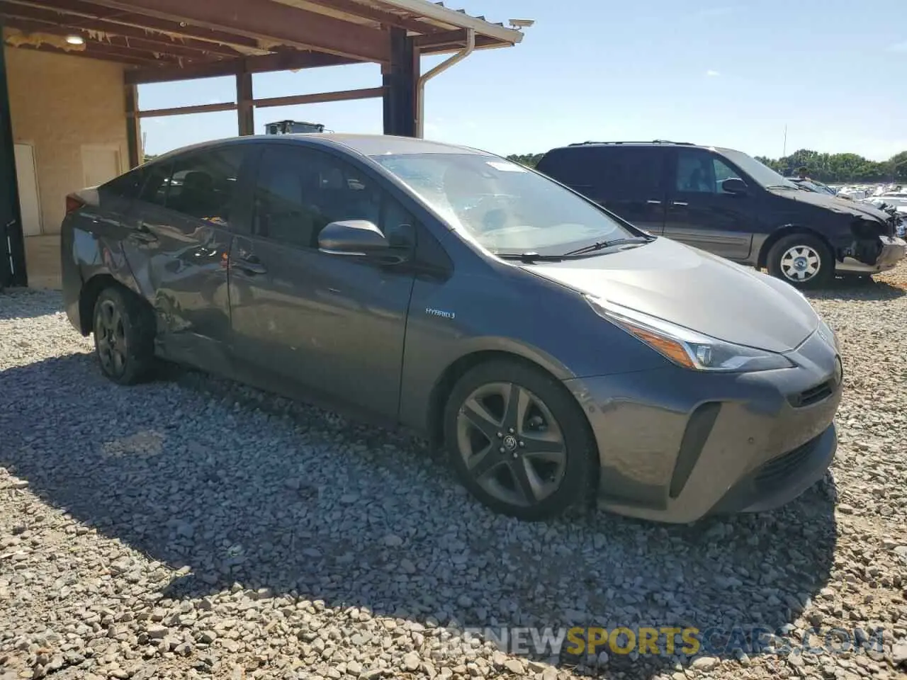 4 Photograph of a damaged car JTDKARFU1K3091933 TOYOTA PRIUS 2019