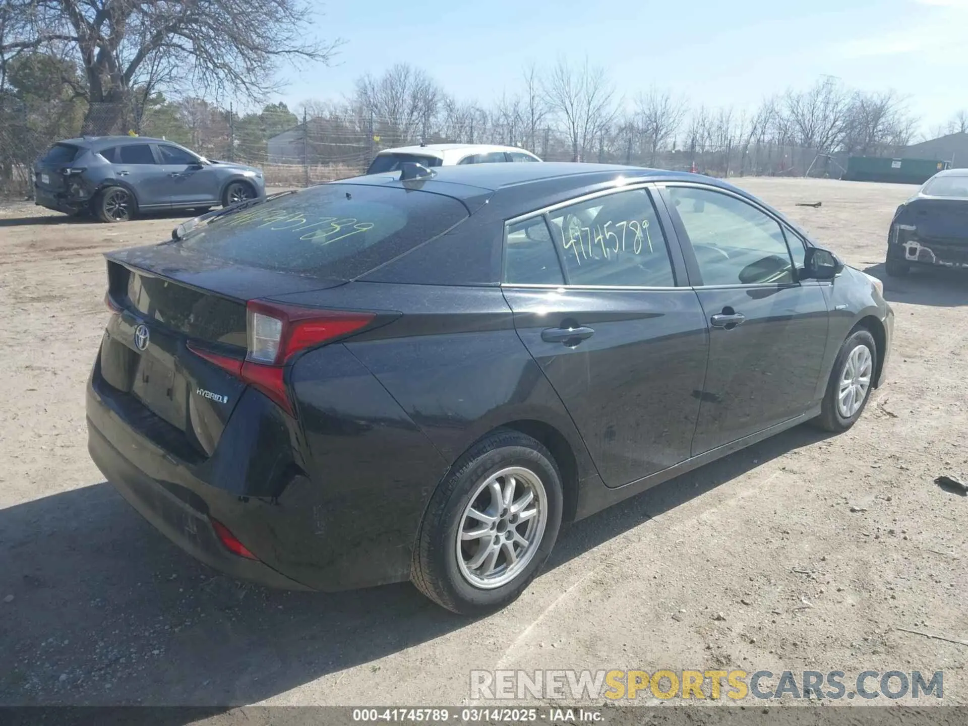 4 Photograph of a damaged car JTDKARFU1K3092063 TOYOTA PRIUS 2019