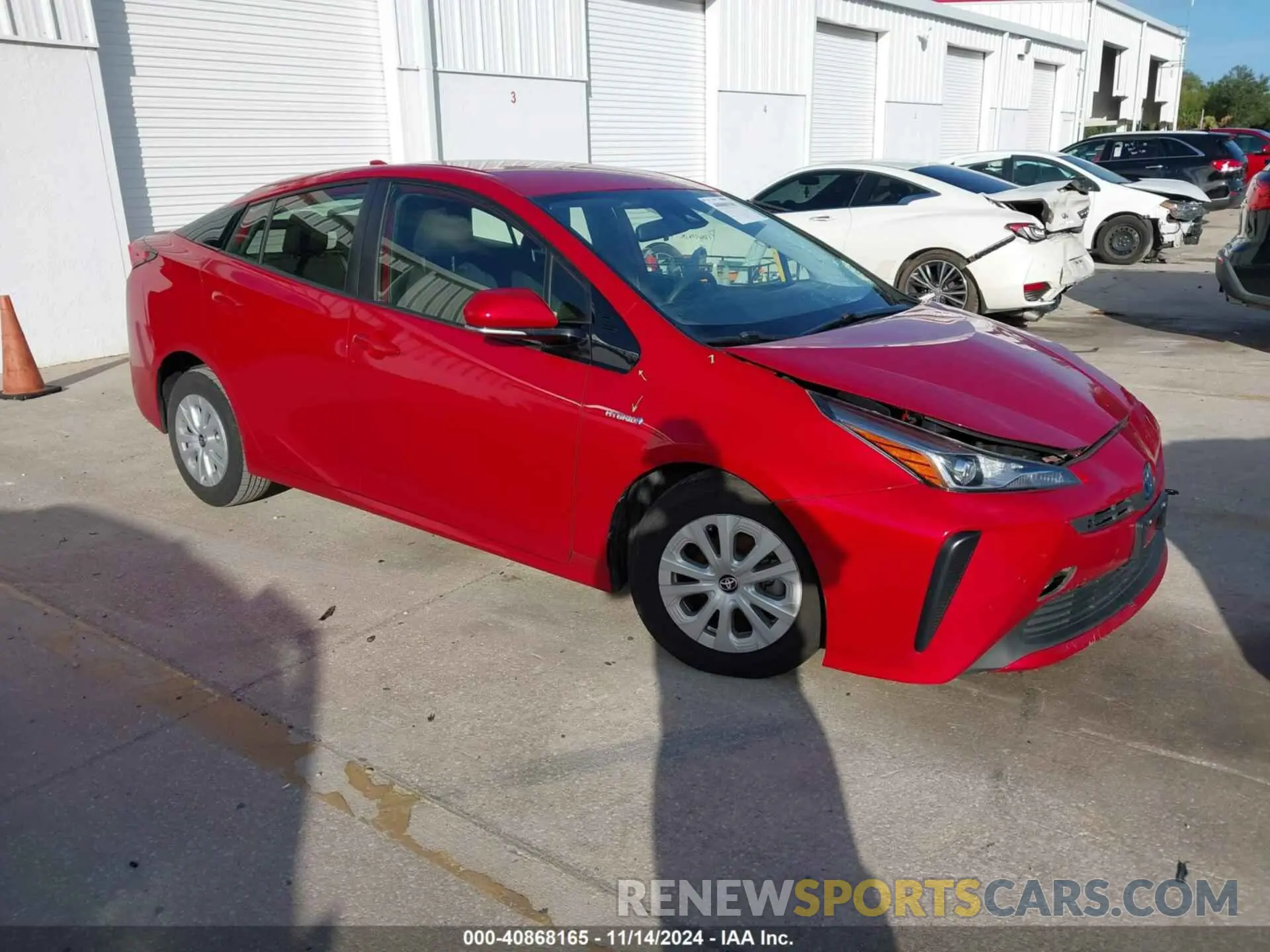 1 Photograph of a damaged car JTDKARFU1K3094332 TOYOTA PRIUS 2019