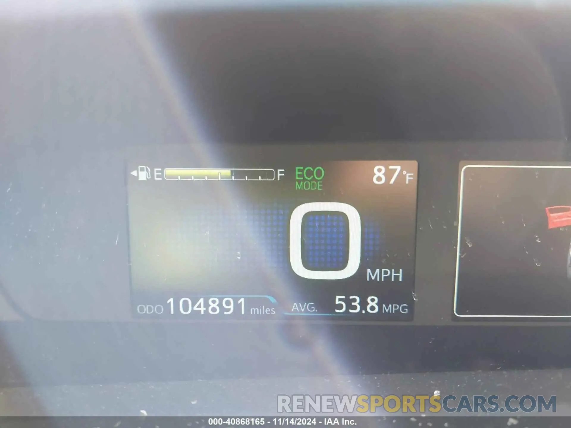 15 Photograph of a damaged car JTDKARFU1K3094332 TOYOTA PRIUS 2019