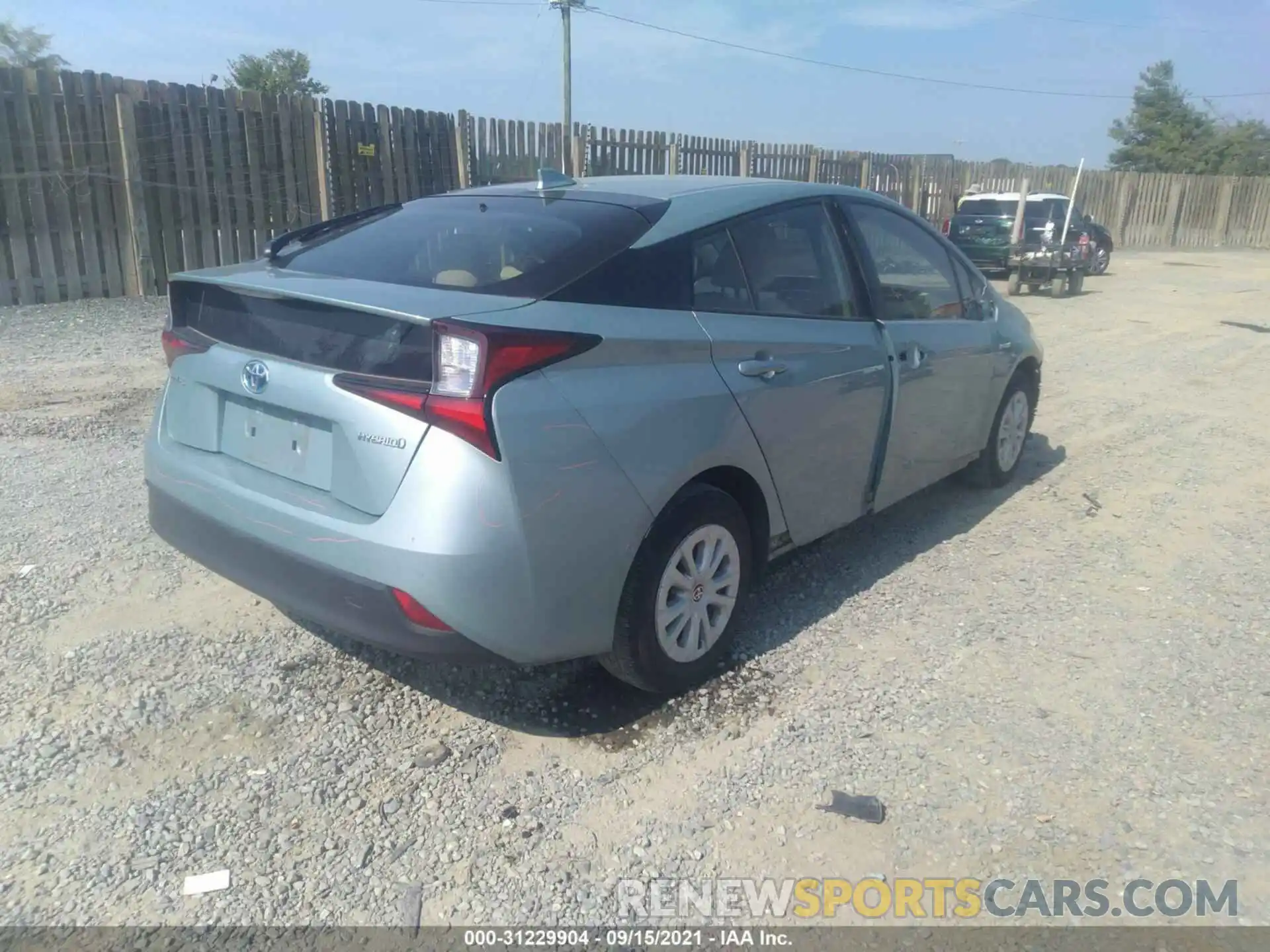 4 Photograph of a damaged car JTDKARFU1K3098722 TOYOTA PRIUS 2019