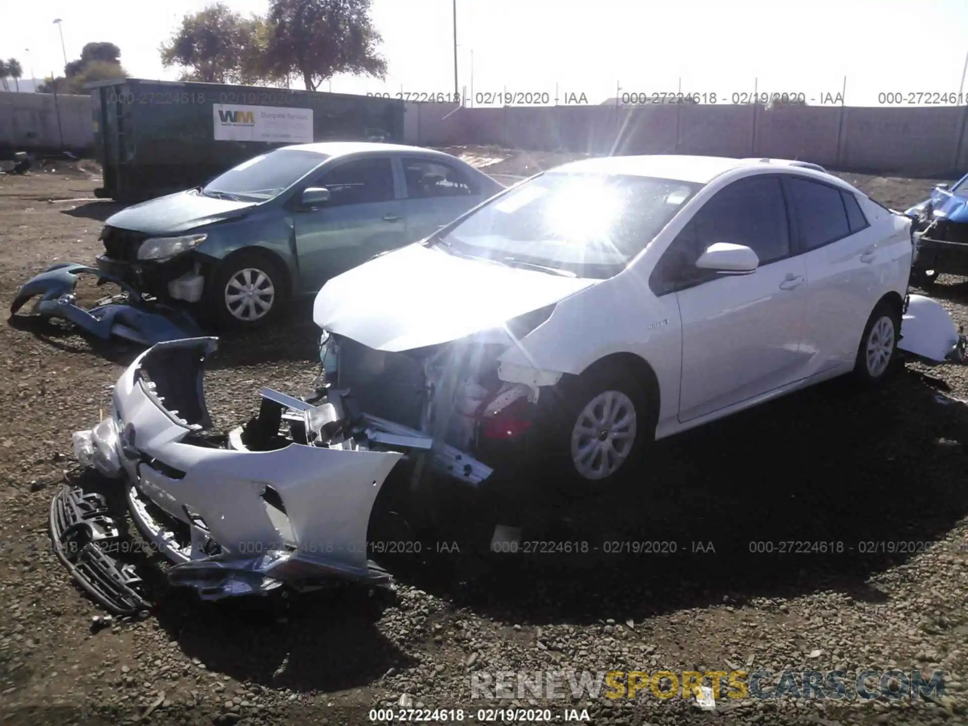 2 Photograph of a damaged car JTDKARFU1K3101280 TOYOTA PRIUS 2019