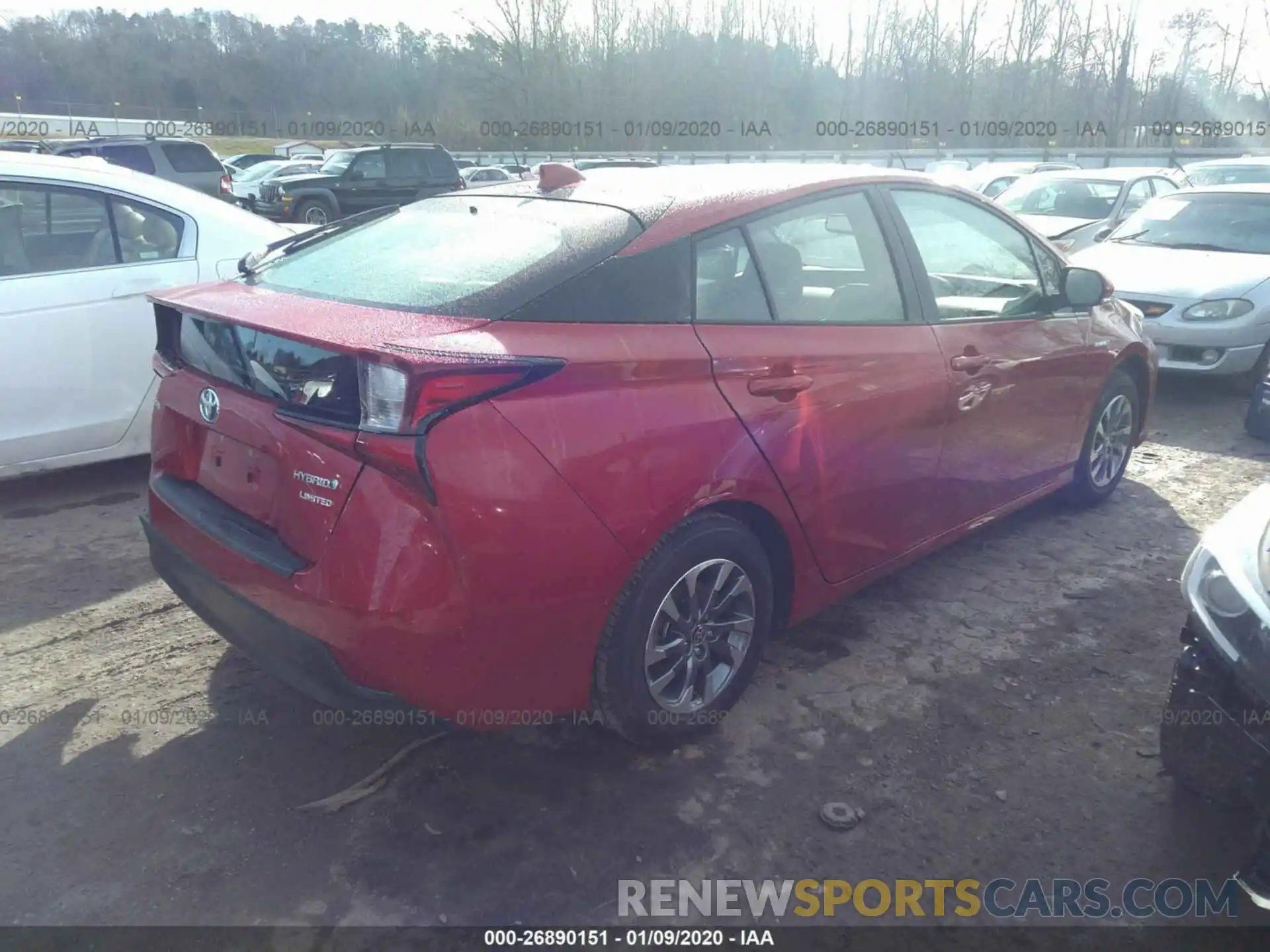 4 Photograph of a damaged car JTDKARFU1K3102090 TOYOTA PRIUS 2019